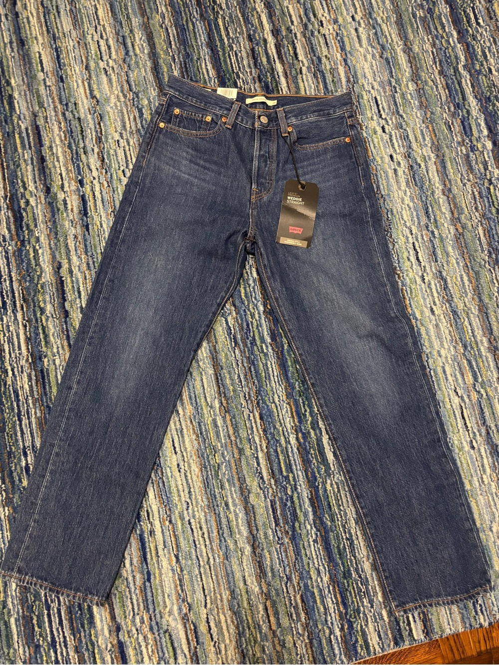 Levi's Women's Classic Wedgie Straight Dark Blue Jeans (NWT)